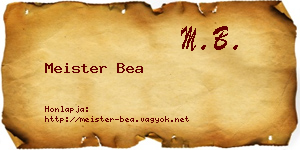 Meister Bea névjegykártya